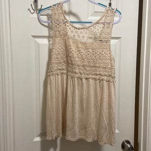 Large Tank top with crochet top